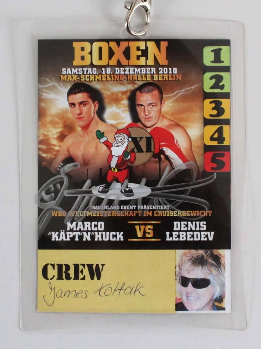 James Kottak Scorpions Signed Backstage Pass 2010 Boxing Match Marco Huck vs...., image 2