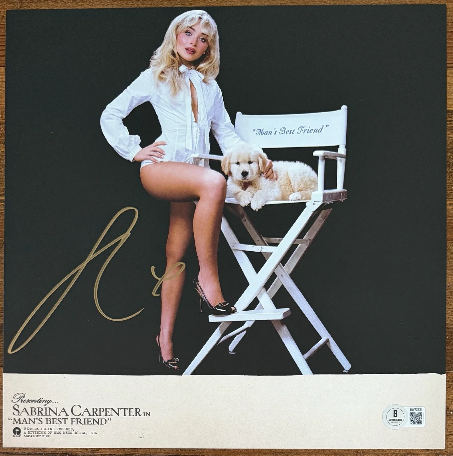 SIGNED Sabrina Carpenter Mans Best Friend Photograph & Alt Vinyl Beckett BAS COA, изображение 3