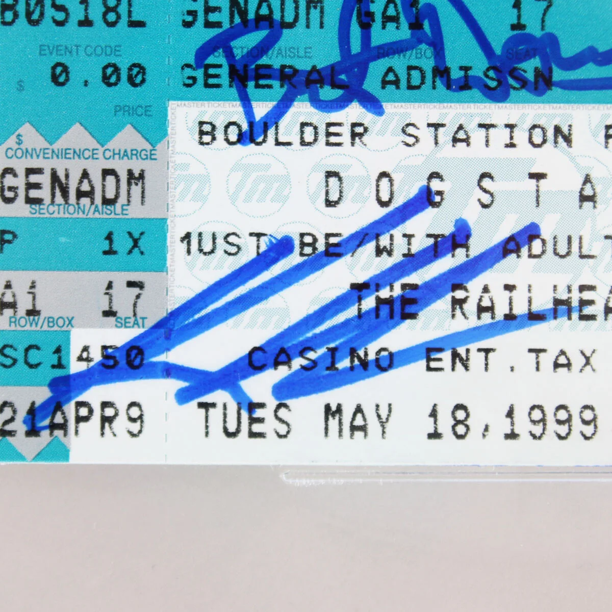 Keanu Reeves Signed Ticket Dogstar Band (3) - COA Beckett, изображение 2