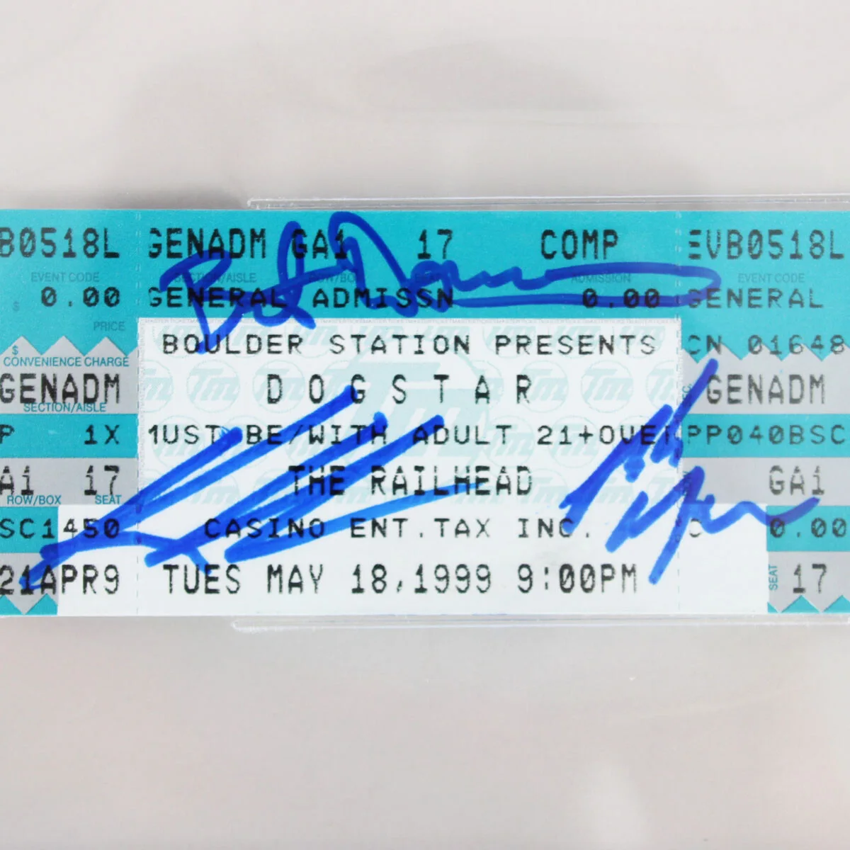 Keanu Reeves Signed Ticket Dogstar Band (3) - COA Beckett, изображение 3