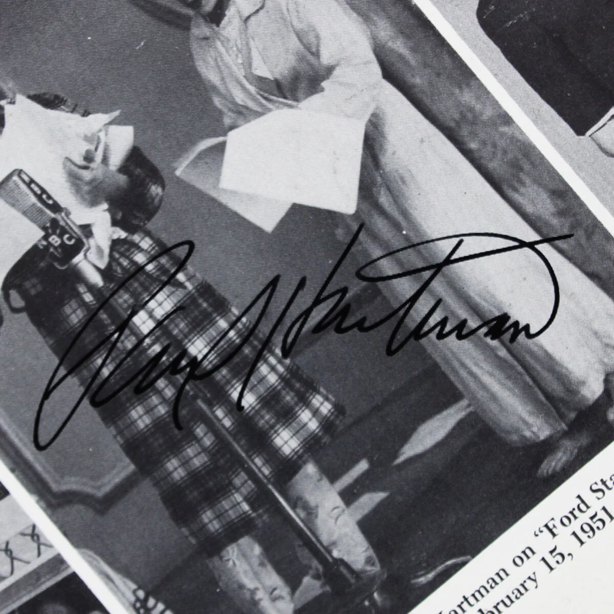 Ray Bolger Signed Photo w/ Paul Hartman & Edgar Bergen - COA JSA, image 3