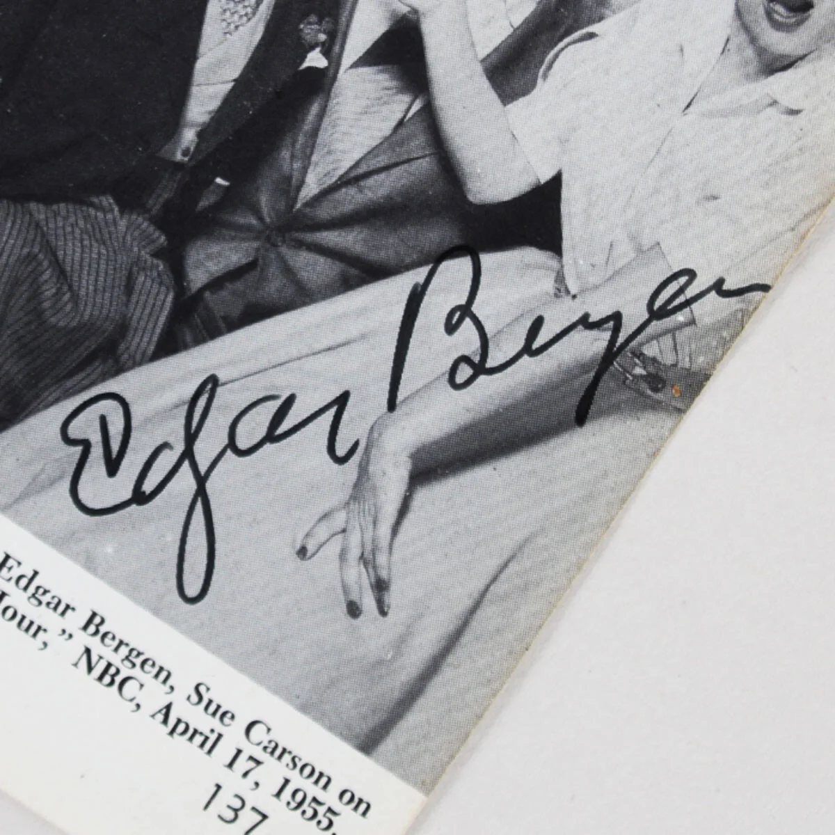 Ray Bolger Signed Photo w/ Paul Hartman & Edgar Bergen - COA JSA, image 4