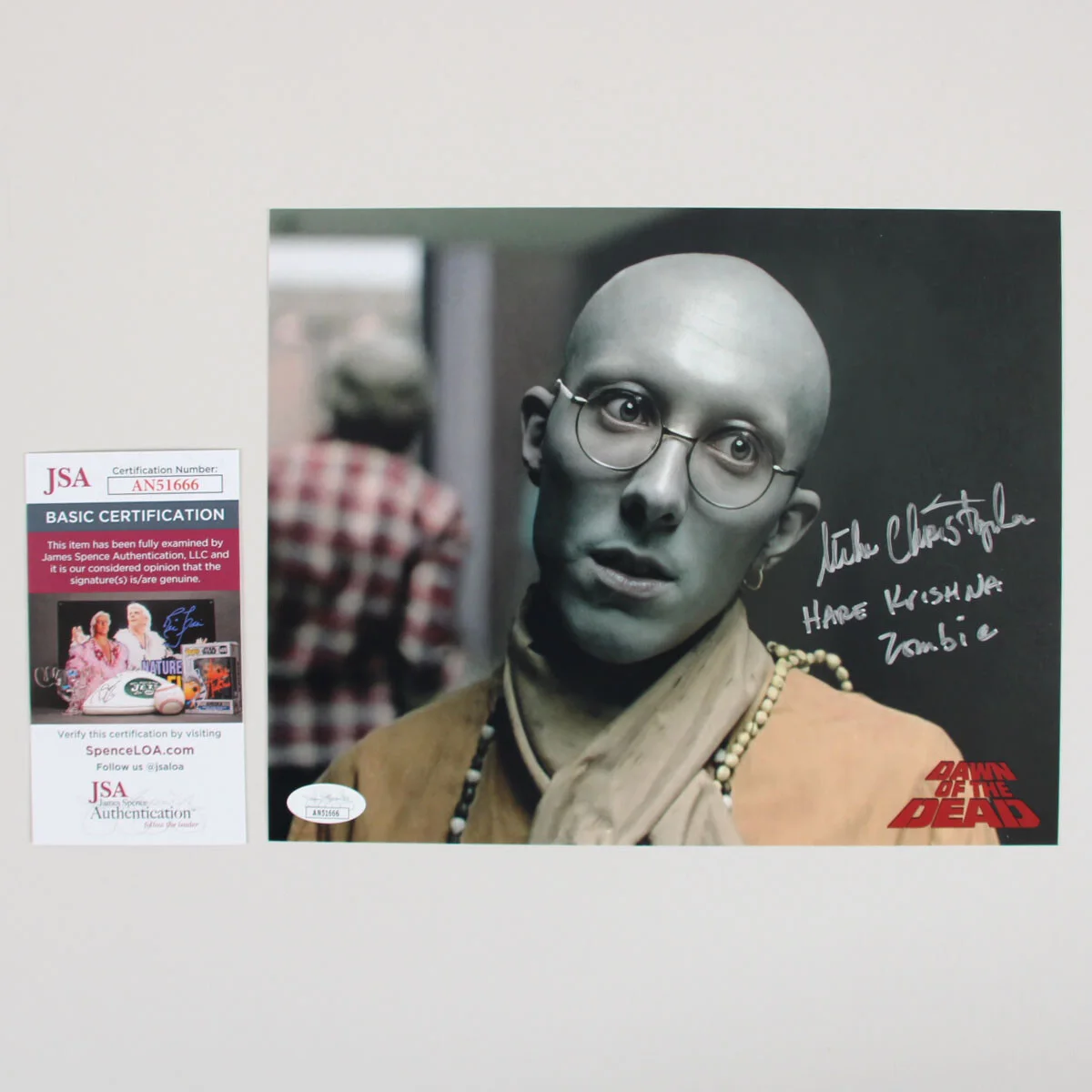 Mike Christopher Signed Photo 8x10 Dawn of the Dead - COA JSA, изображение 3
