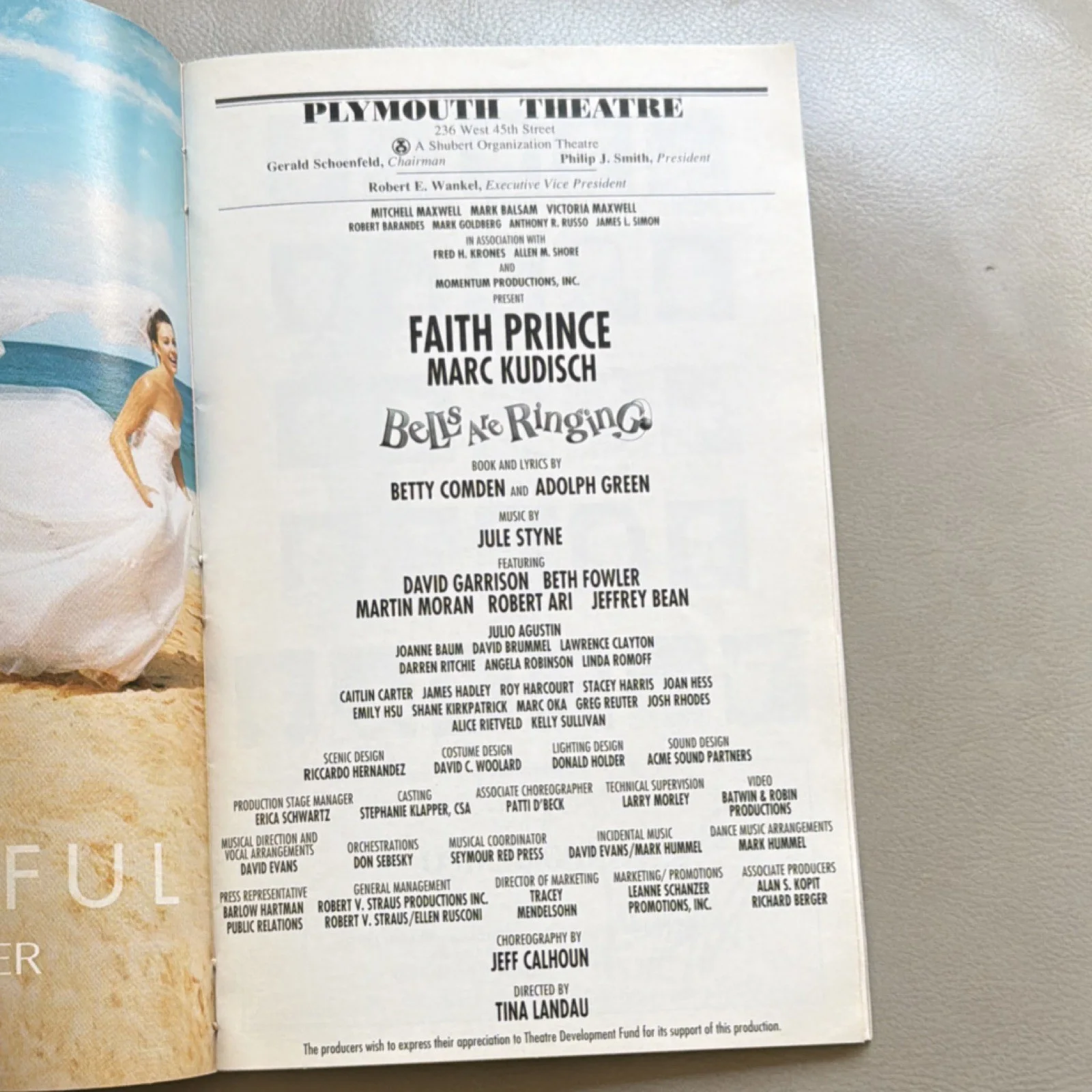 Original Bells Are Ringing Playbill Signed Plymouth Theatre Autographed Cover, изображение 3