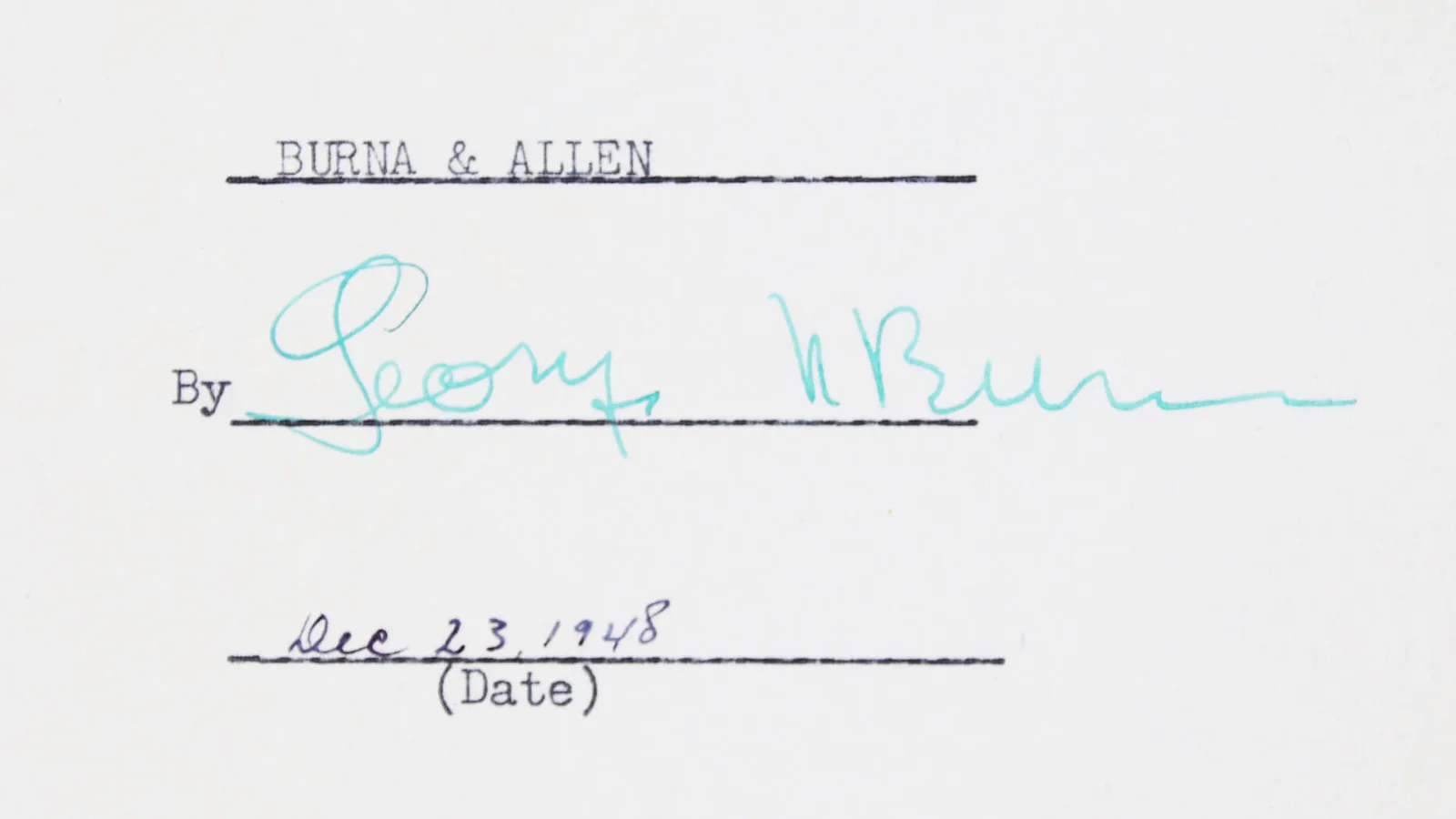 George Burns & Ralph Edwards Signed Letters - COA JSA, image 3