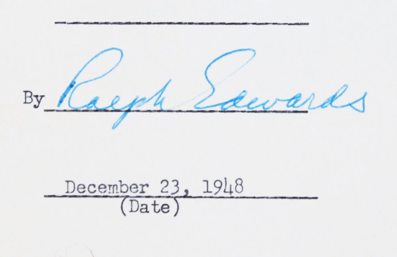 George Burns & Ralph Edwards Signed Letters - COA JSA, image 5