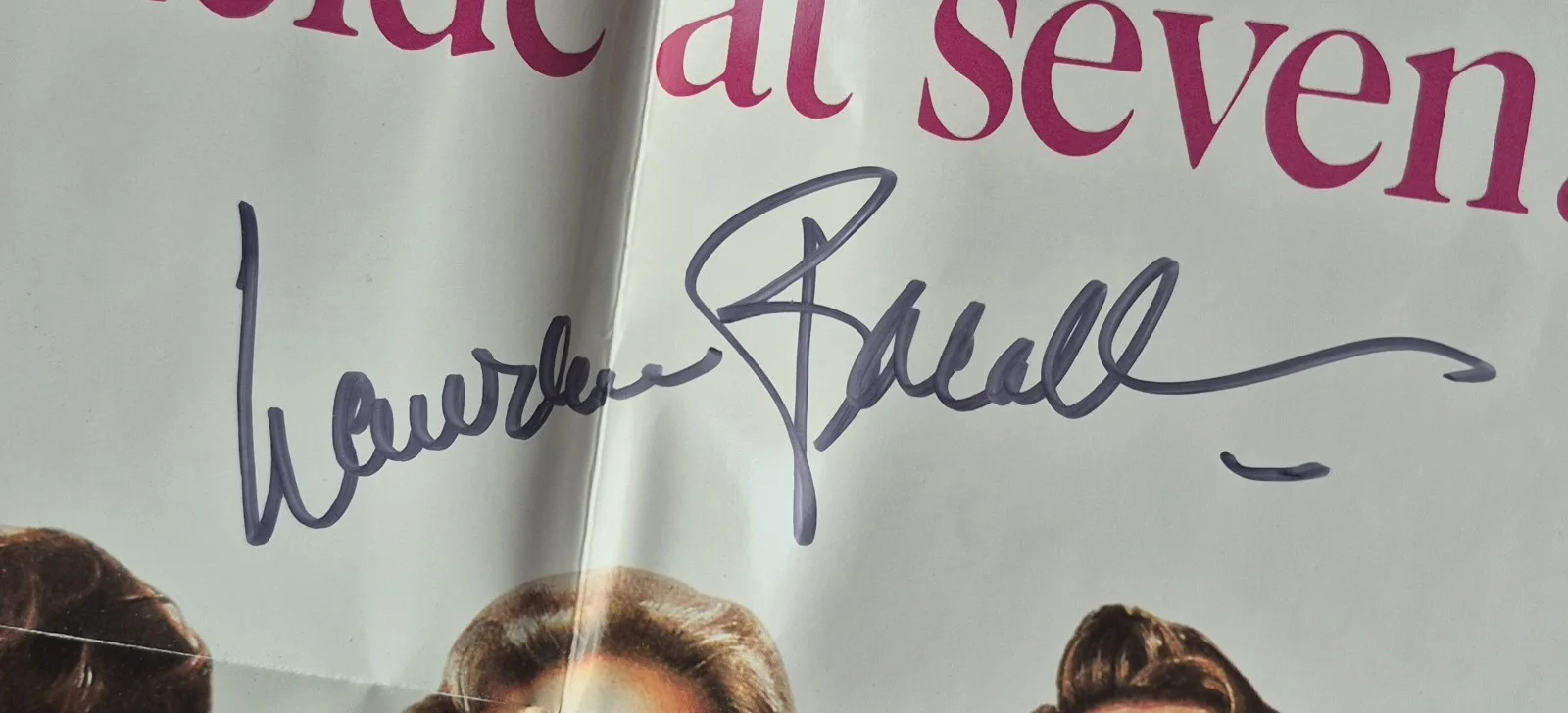 Lauren Bacall — Rare! Autographed Movie Poster - Lauren Bacall in "Diner at Eight" (1990), изображение 2