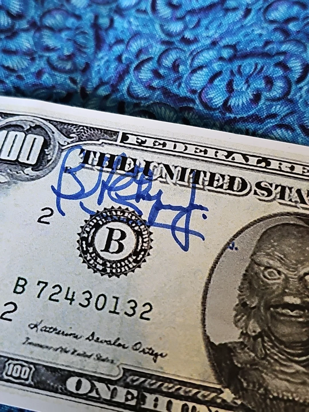 Creature Black Lagoon Autograph Ben Chapman Signed Gill Bill (Read description), image 2