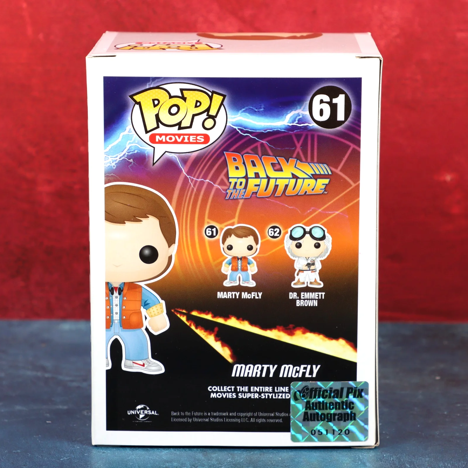 Huey Lewis — Funko Pop Signed BTTF Huey Lewis Inscribed 61 Marty Official Pix 2013 Protector, image 5