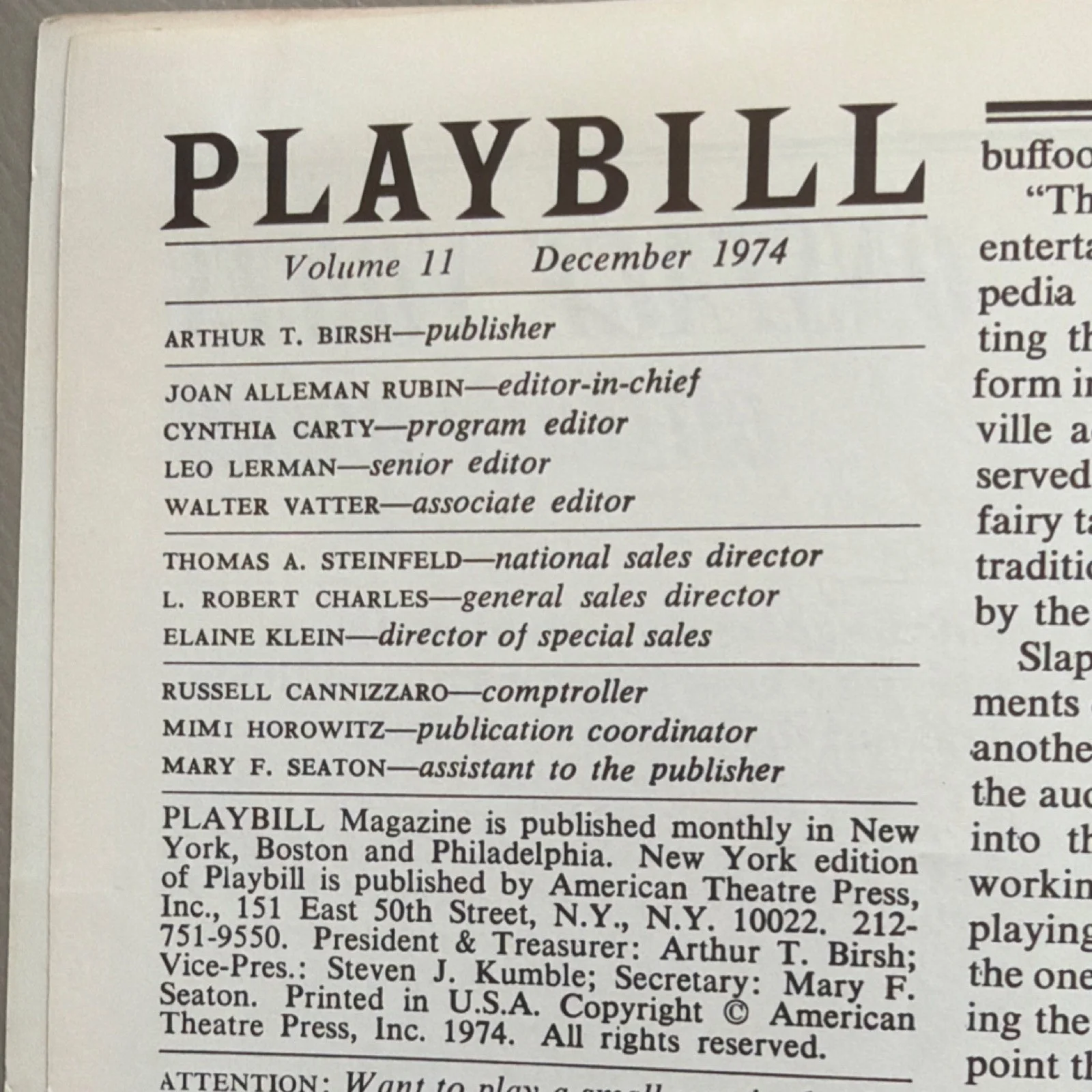Helen Baltes — Original The Wiz Playbill Signed Majestic Theatre Autographed Cover, изображение 2