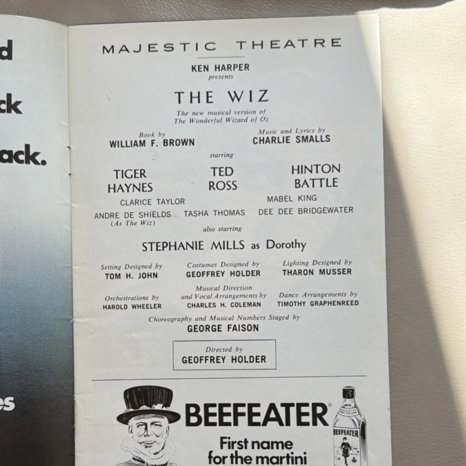 Helen Baltes — Original The Wiz Playbill Signed Majestic Theatre Autographed Cover, изображение 3