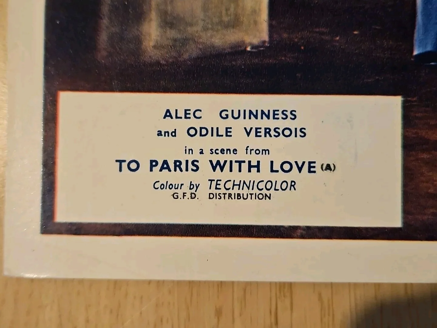 TO PARIS WITH LOVE - 1955 Lobby Card 10x8 - Alec Guinness, Odile Versois, изображение 2