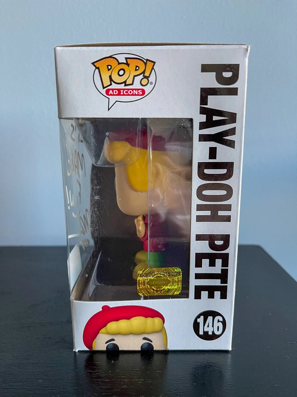 Mike Becker — Mike Becker signed PLAY DOH PETE Funko Pop! #146 COA - AUTHENTICATED & CASE, image 3