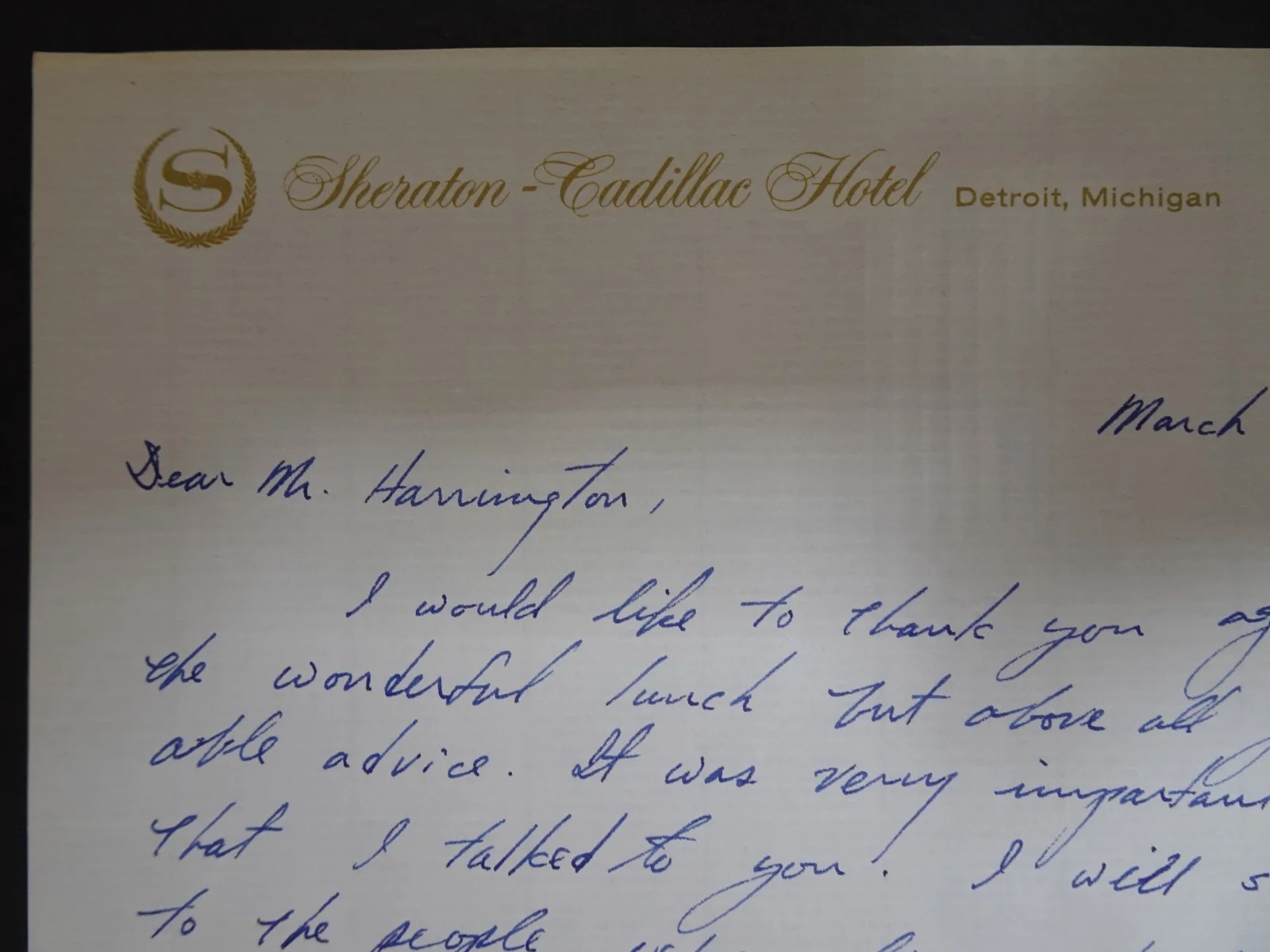 Handwritten Note Tony Autograph Letter Symphony to Howard Harrington 03/05/66, изображение 2