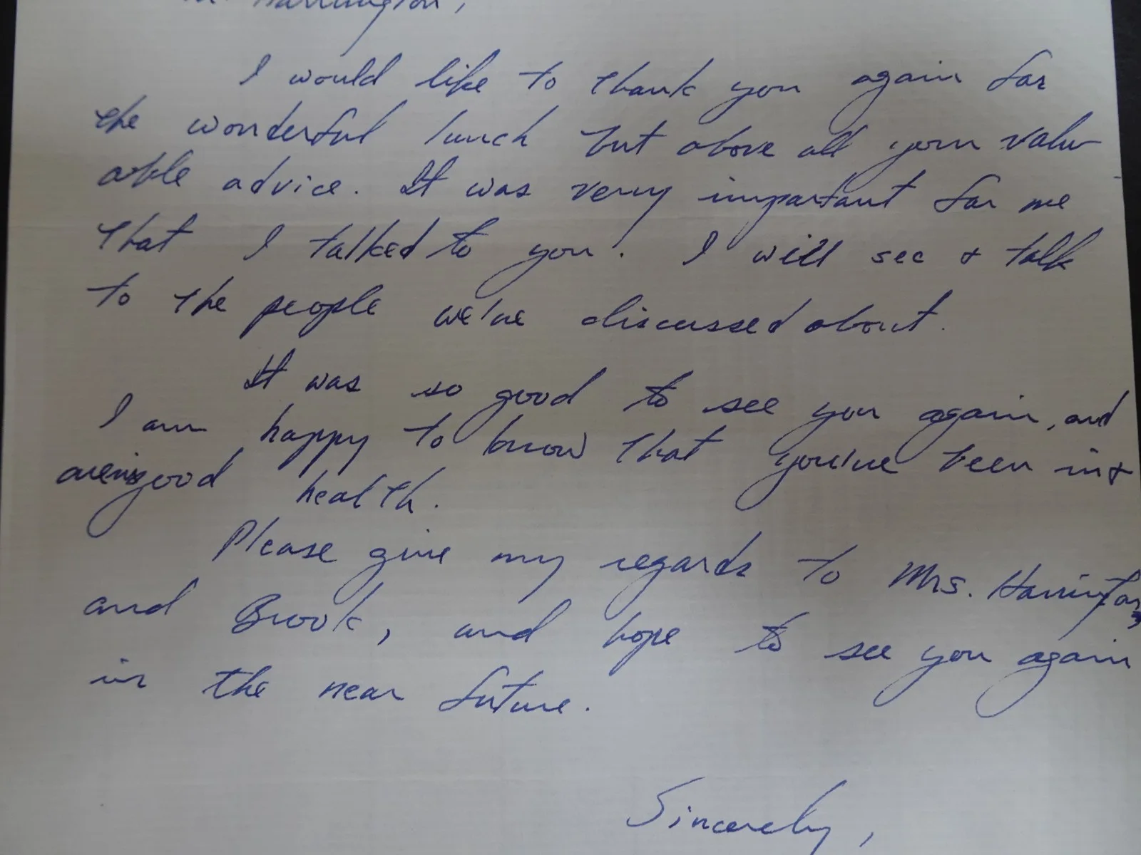 Handwritten Note Tony Autograph Letter Symphony to Howard Harrington 03/05/66, изображение 5