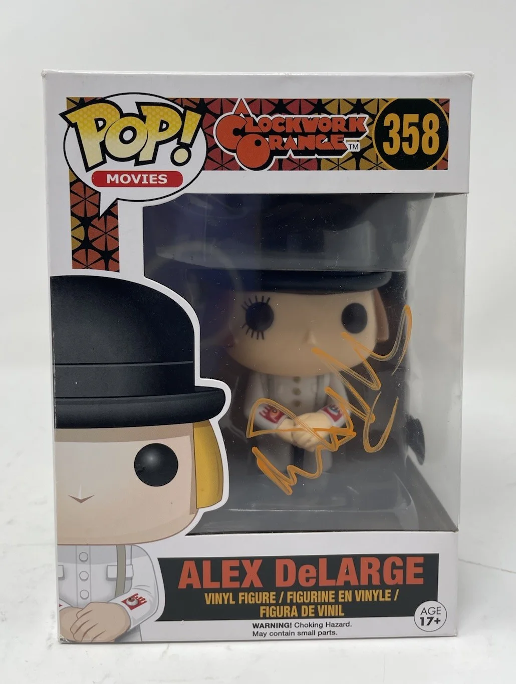 Malcolm McDowell — Malcolm McDowell Signed A Clockwork Orange Alex DeLarge Funko Pop #358 BAS COA, image 4