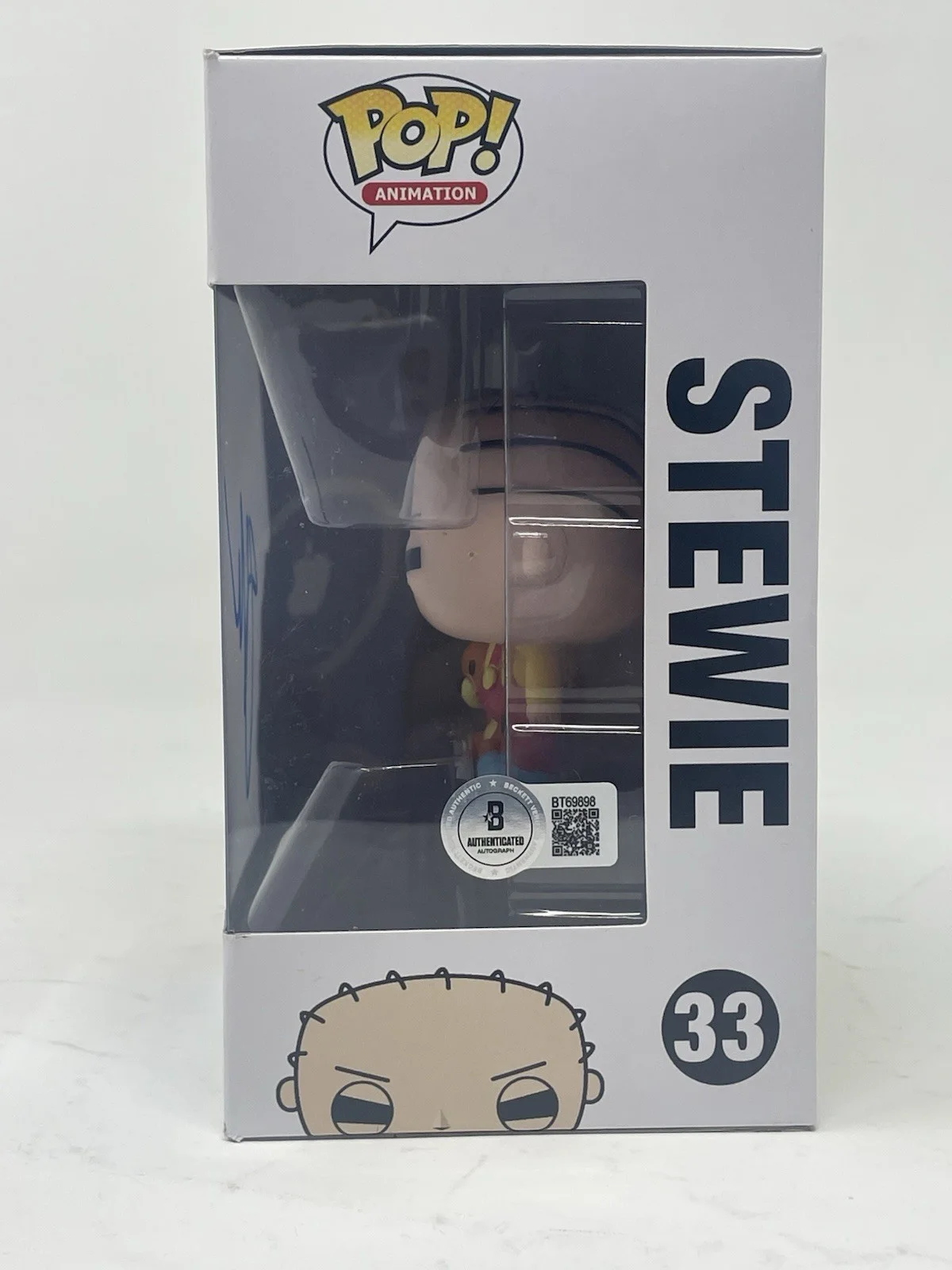 Seth Macfarlane — Seth MacFarlane Signed Family Guy Stewie Funko Pop #33 Autograph Beckett COA, image 3