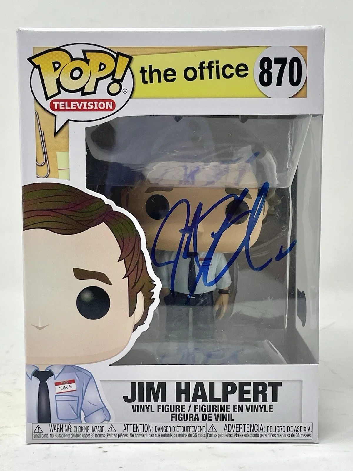John Krasinski — John Krasinski The Office Signed Autograph Jim Halpert Funko Pop 870 Beckett COA, image 2