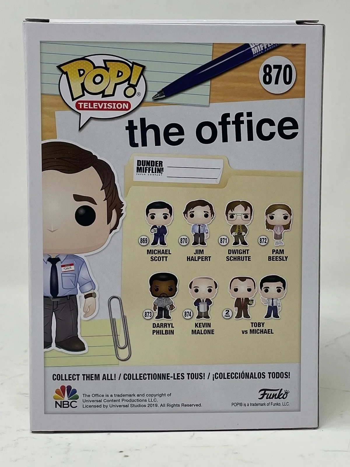 John Krasinski — John Krasinski The Office Signed Autograph Jim Halpert Funko Pop 870 Beckett COA, image 4