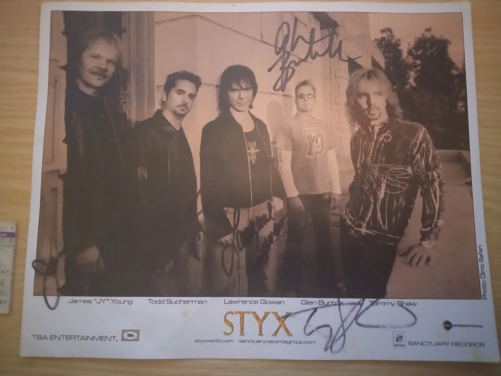 Styx Band Signed 8x10 Photo - 5 Autographs from 2003-2004 Gorge Amphitheatr, image 2