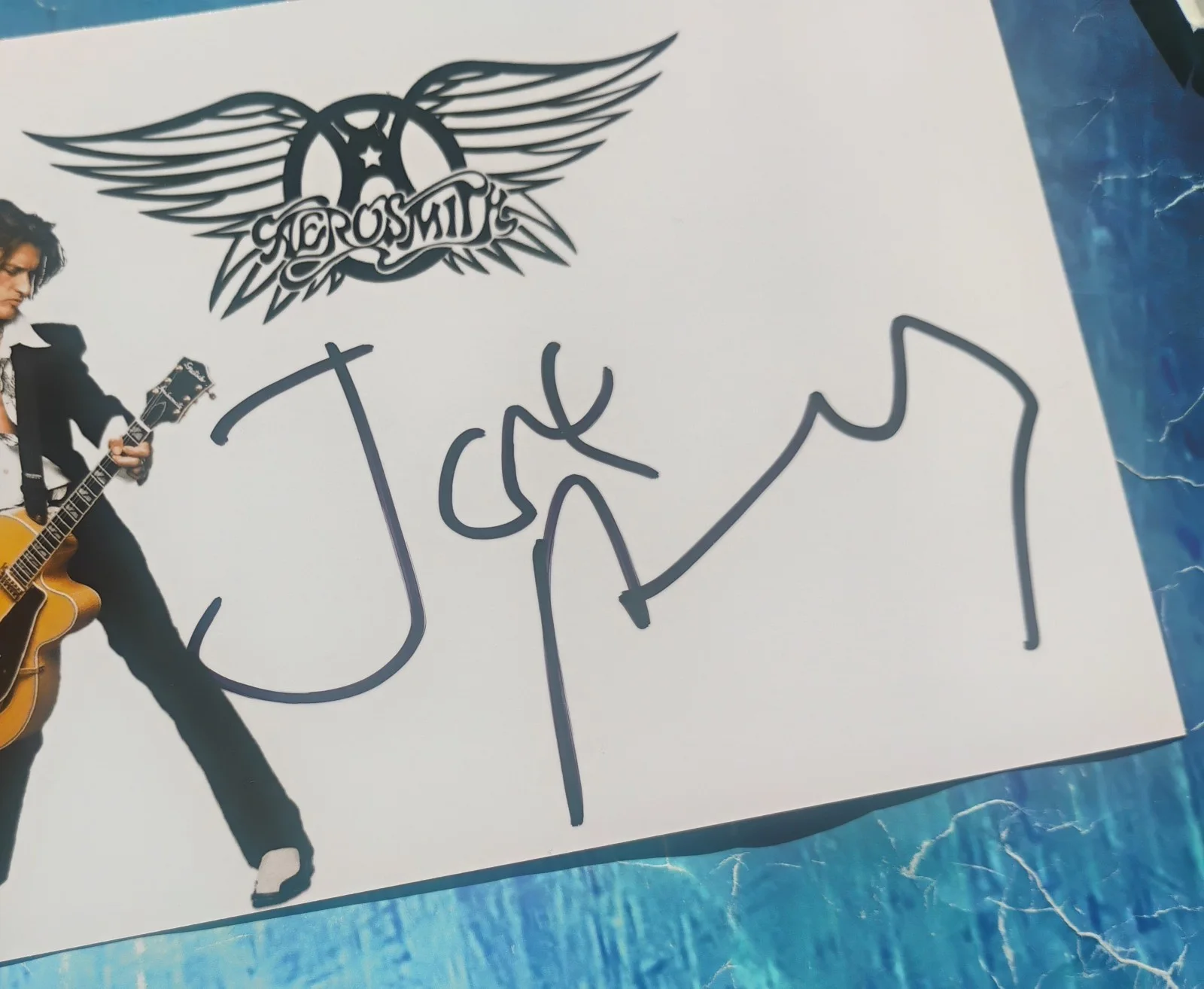 Joe Perry Hand Signed Autograph Photo COA Aerosmith NO US TARIFFS, image 3