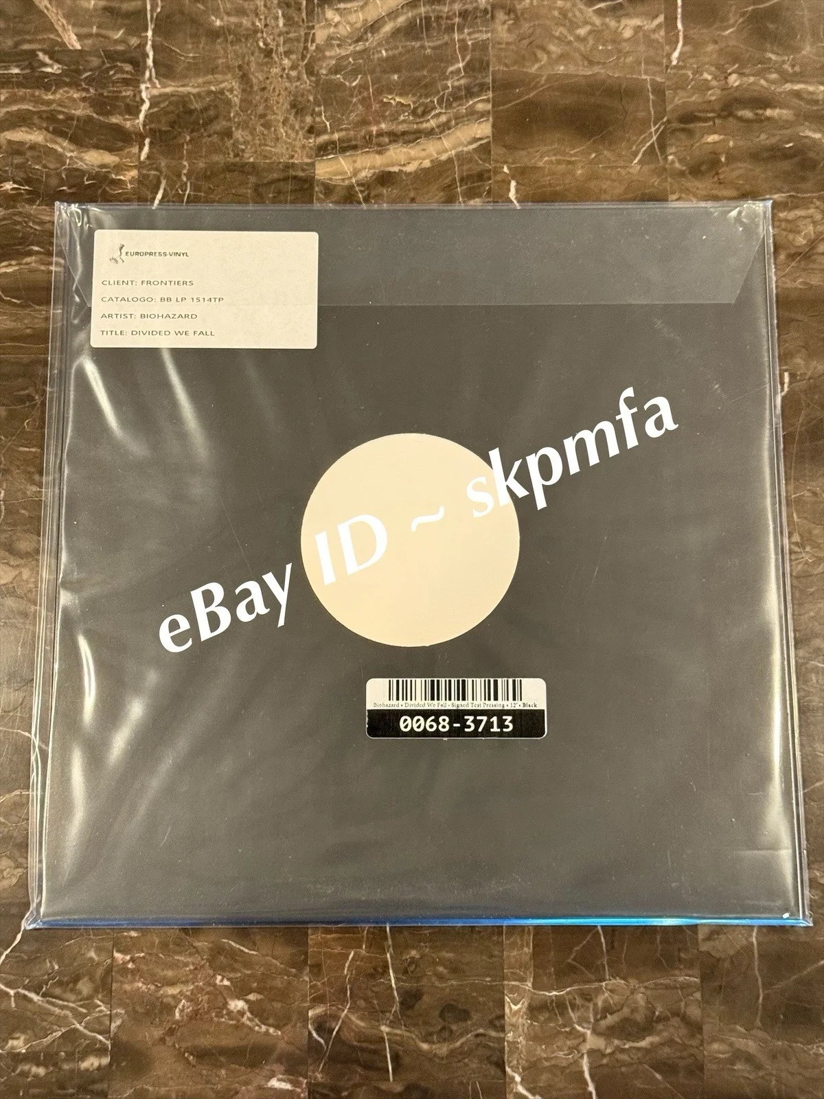 BIOHAZARD Signed Vinyl Test Pressing 💯 Official Merch Divided We Fall, image 2