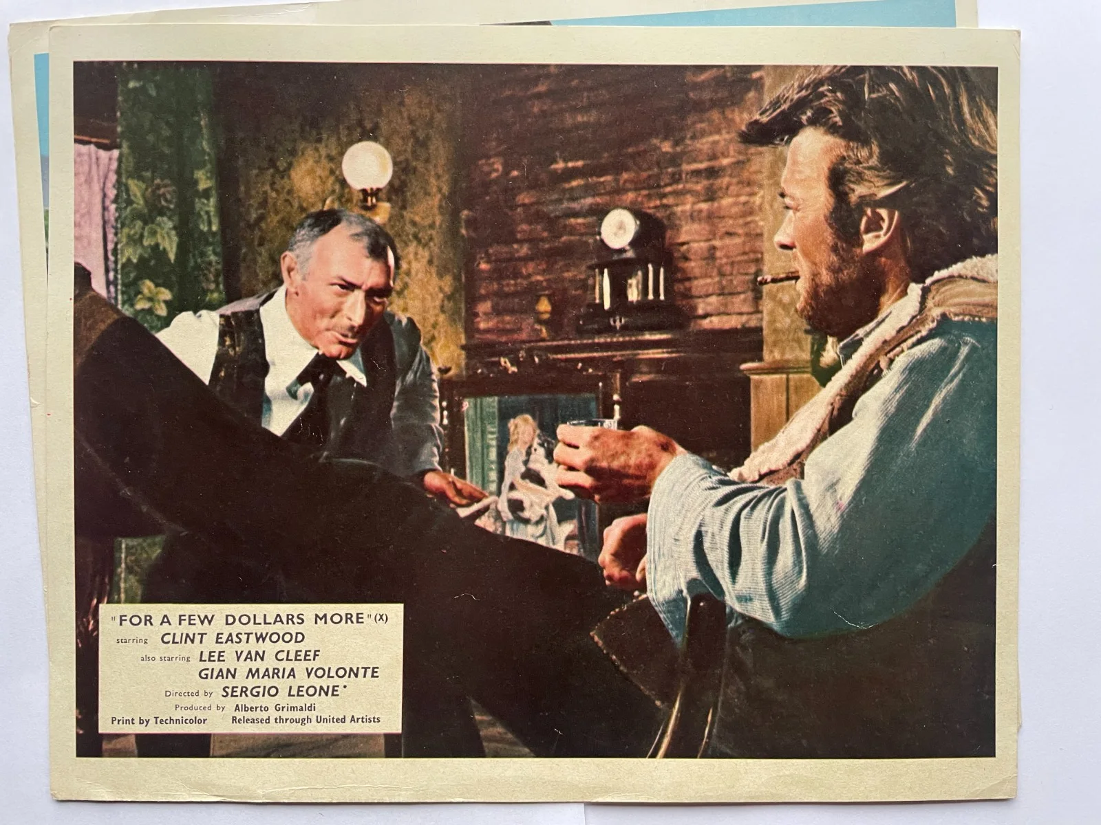 For a Few Dollars More set 4 vtg lobby cards film stills Clint Eastwood Leone, изображение 4