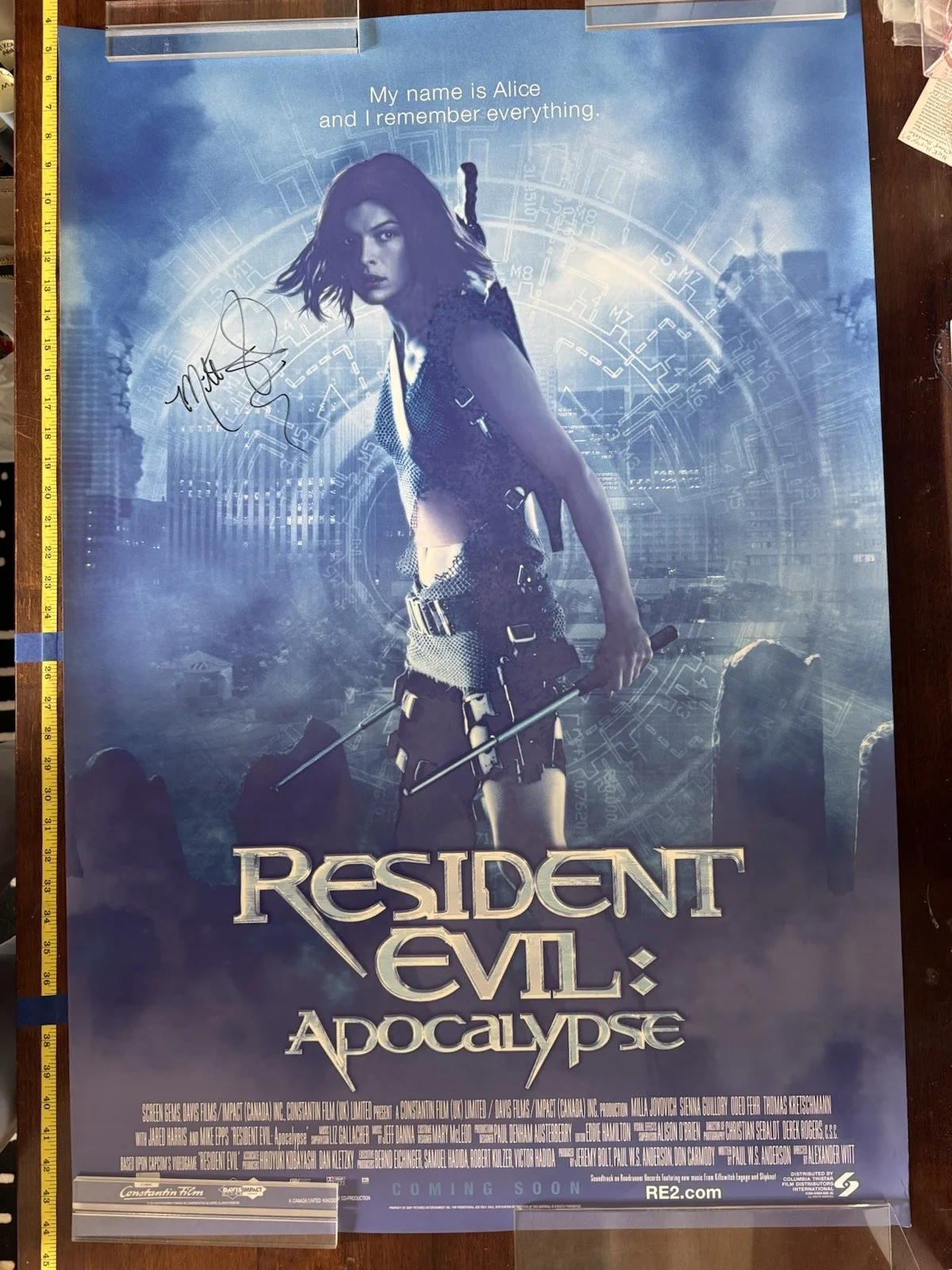 Milla Jovovich — Milla Jovovich Autographed 2004 Resident Evil Apocalypse 27x40 Signed Poster