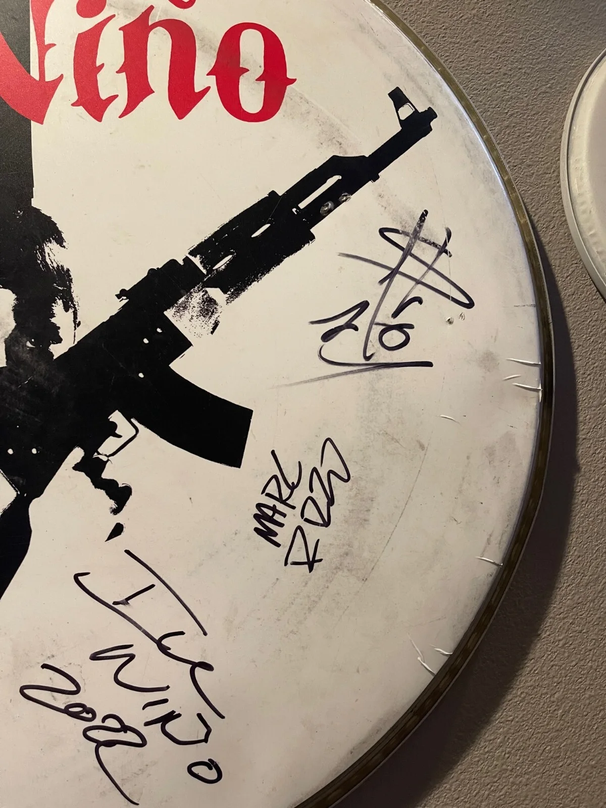 ILL NINO ~ Authentic Band Signed Drumhead - 2022 Tour - Scarface, image 2
