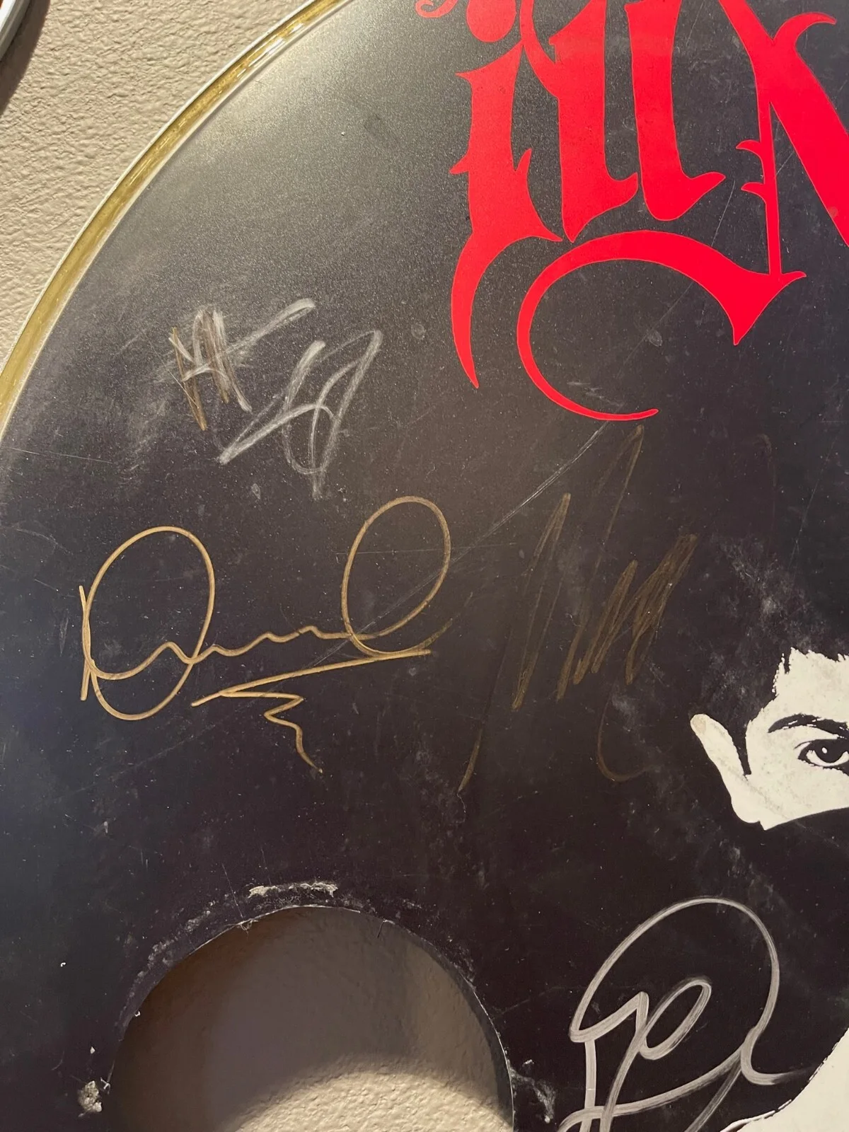 ILL NINO ~ Authentic Band Signed Drumhead - 2022 Tour - Scarface, image 4