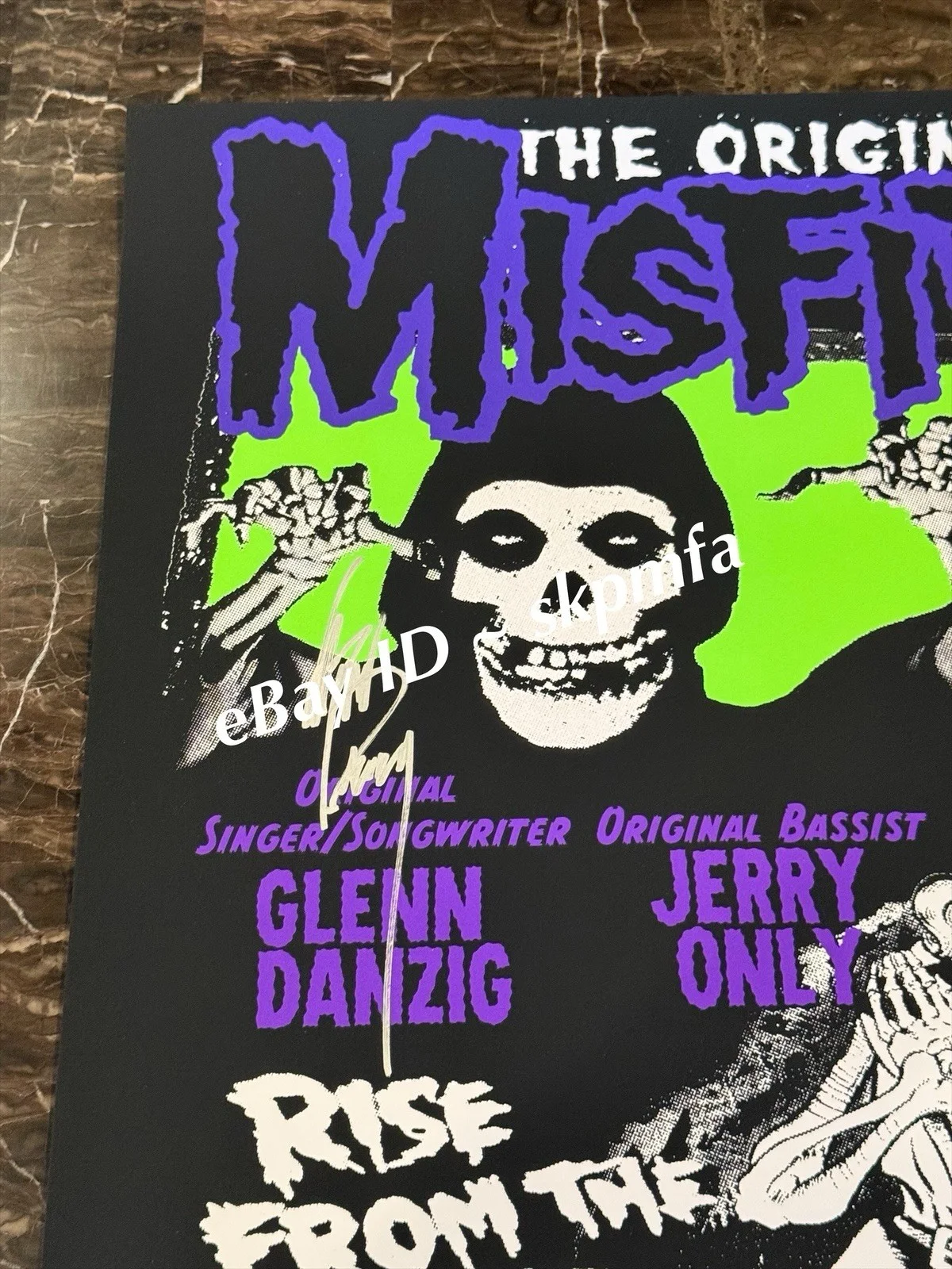 GLENN DANZIG Signed Poster MISFITS 💯 Official Merch Coachella AP 37/105, image 2