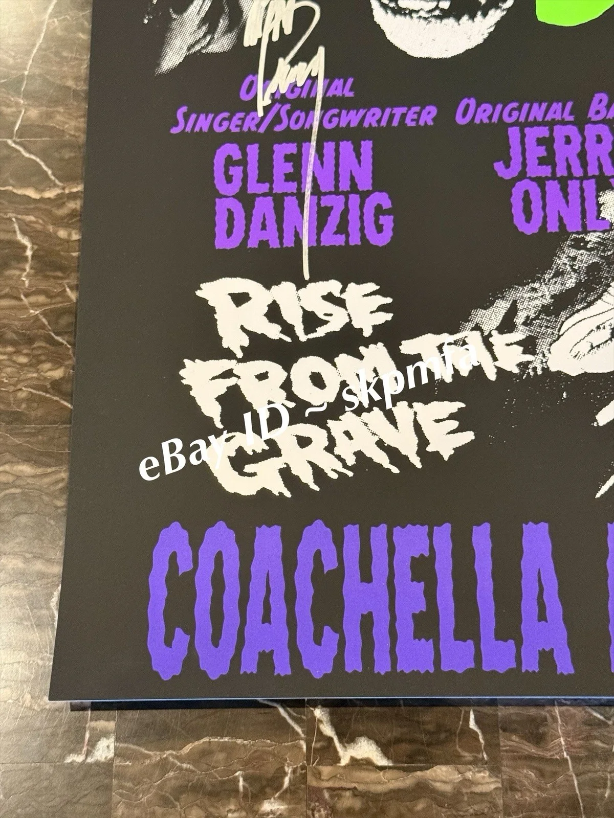 GLENN DANZIG Signed Poster MISFITS 💯 Official Merch Coachella AP 37/105, image 4