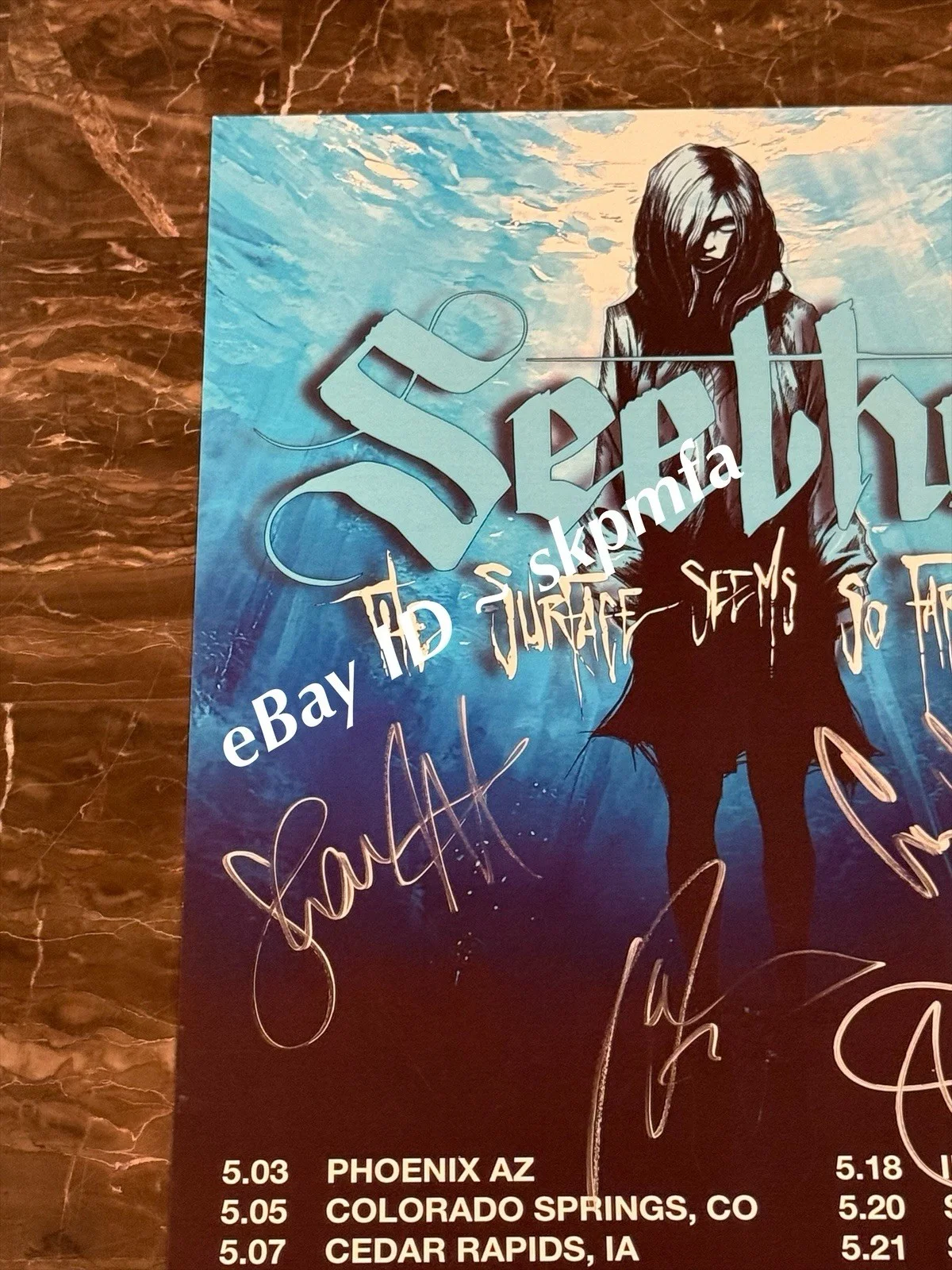 SEETHER Signed Poster VIP 11x17 💯 Official Merch 2025 Tour🔥, image 2