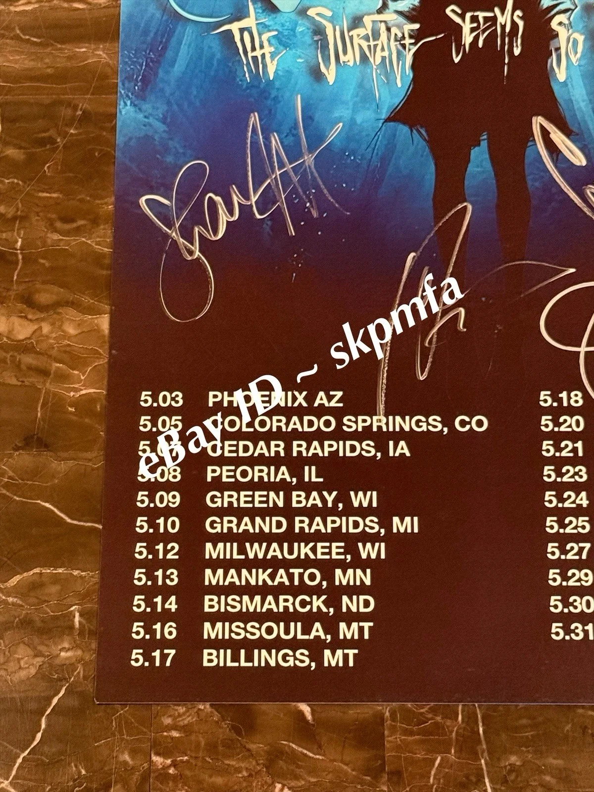 SEETHER Signed Poster VIP 11x17 💯 Official Merch 2025 Tour🔥, image 4