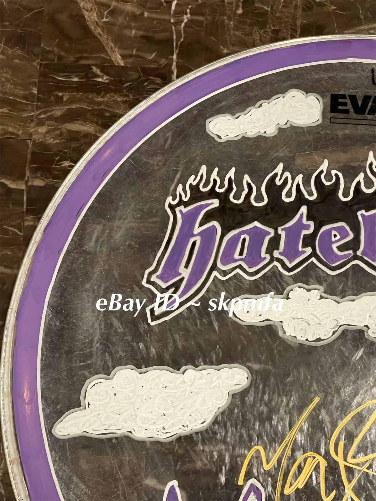 MATT BRYNE - HATEBREED Signed Drumhead 💯 Official Merch Custom Art Work ⛰️🏔️, image 4