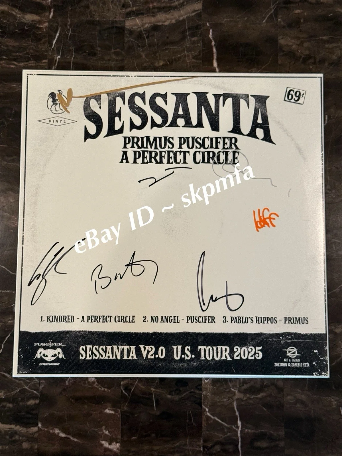 SESSANTA Vinyl SIGNED Album Las Vegas NV 💯 Official Merch #/75 👽Seafoam Green, изображение 3