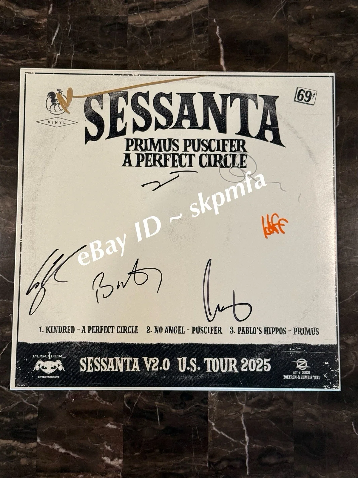 SESSANTA Vinyl SIGNED Album Las Vegas NV 💯 Official Merch #/75 👽Seafoam Green, изображение 4