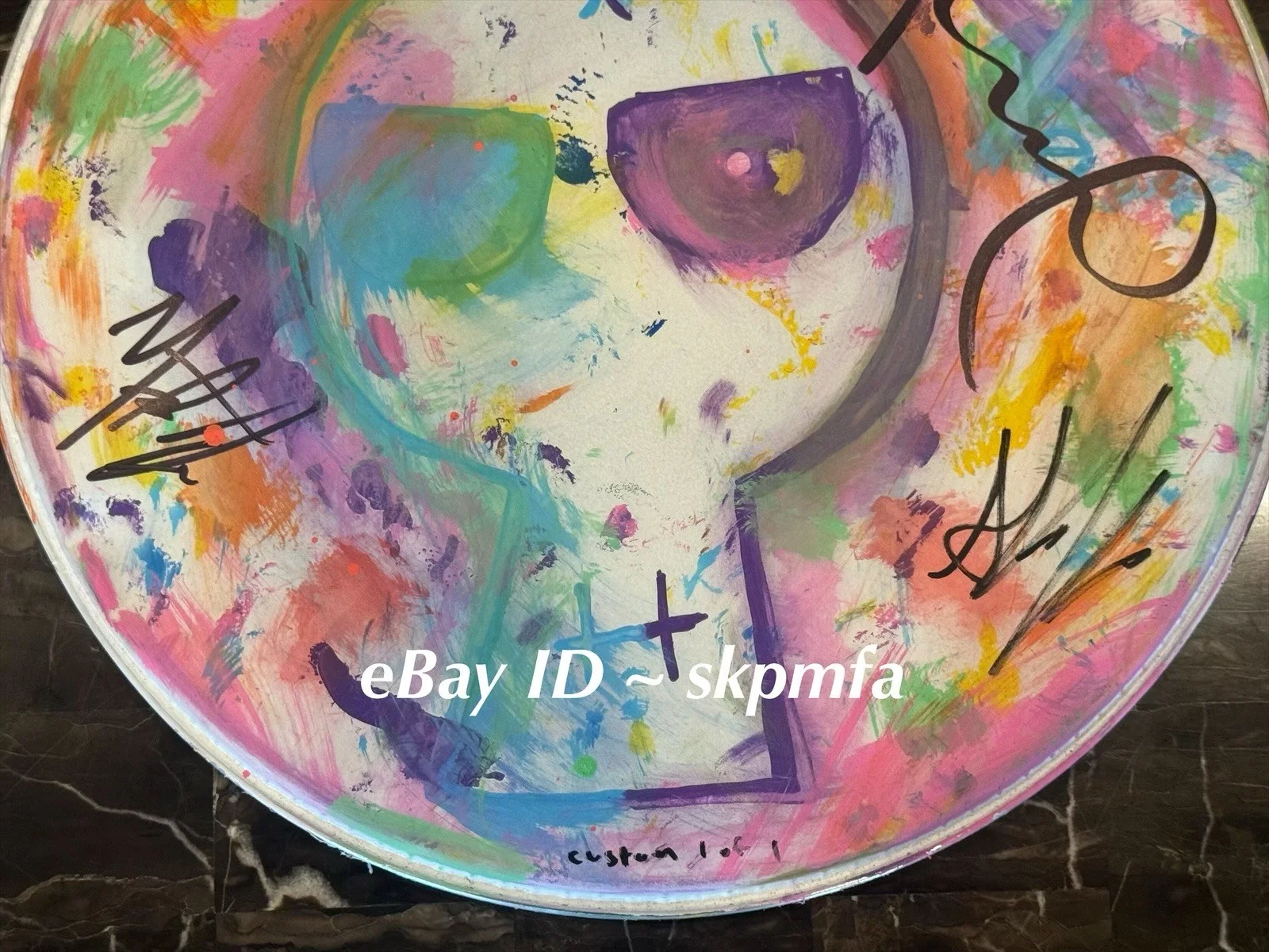 HED PE Band Signed 14" Drumhead Auto 💯 Official Merch 🥁Custom 1 of 1, image 3