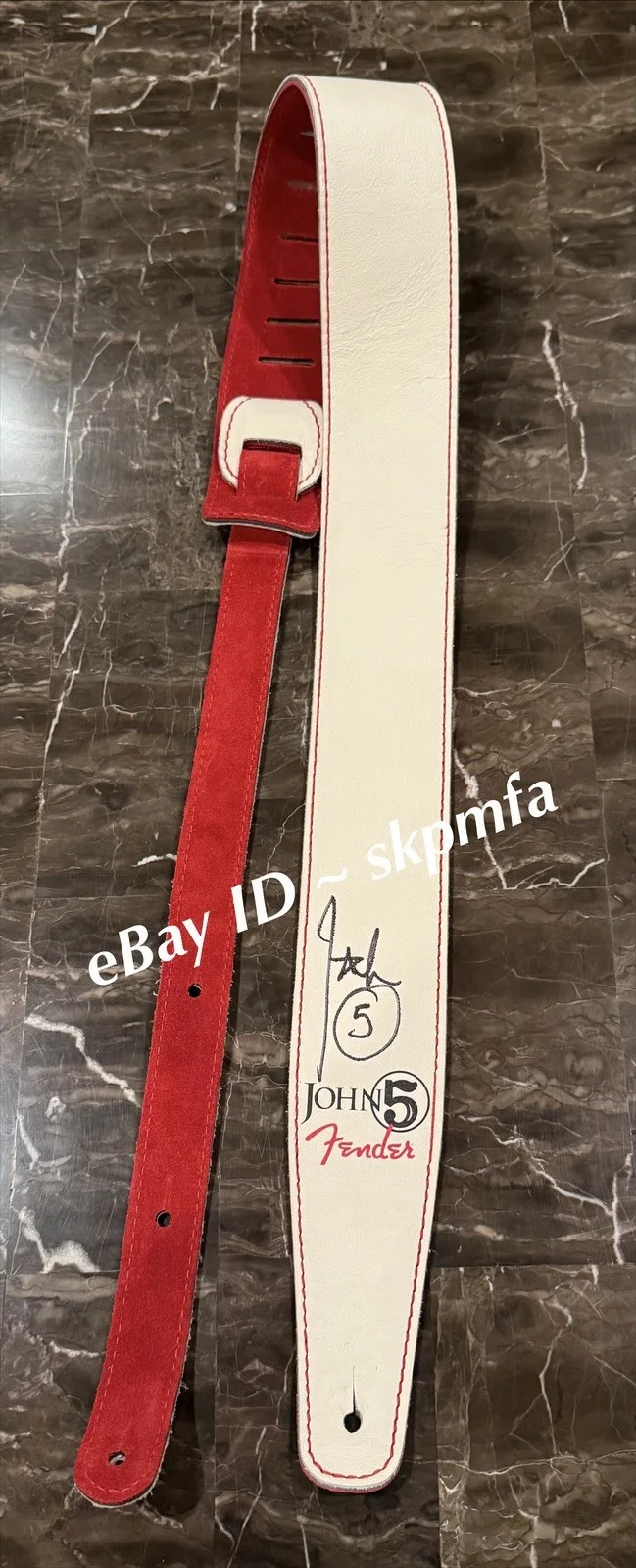 JOHN 5 ~ SIGNED Guitar Strap 💯 AUTHENTIC Tour 2025 Motley Crue Manson Zombie, изображение 2