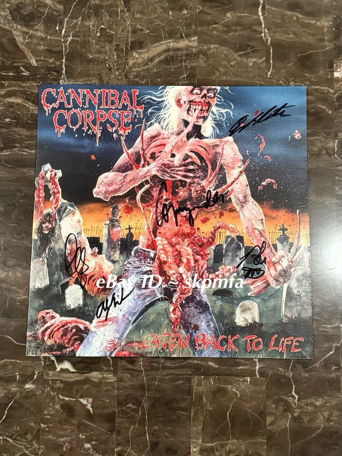 CANNIBAL CORPSE ~ Signed Vinyl GREEN ~ Eaten Back to Life 💯 Official Merch 🔥, изображение 2