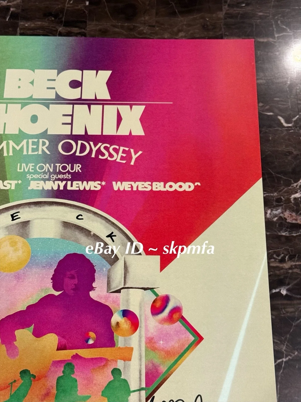 BECK & PHOENIX Signed Poster 💯 Official Merch Red Rocks Summer Odyssey Tour!, изображение 3