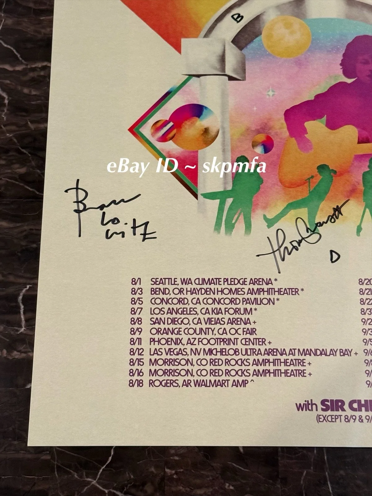 BECK & PHOENIX Signed Poster 💯 Official Merch Red Rocks Summer Odyssey Tour!, изображение 4