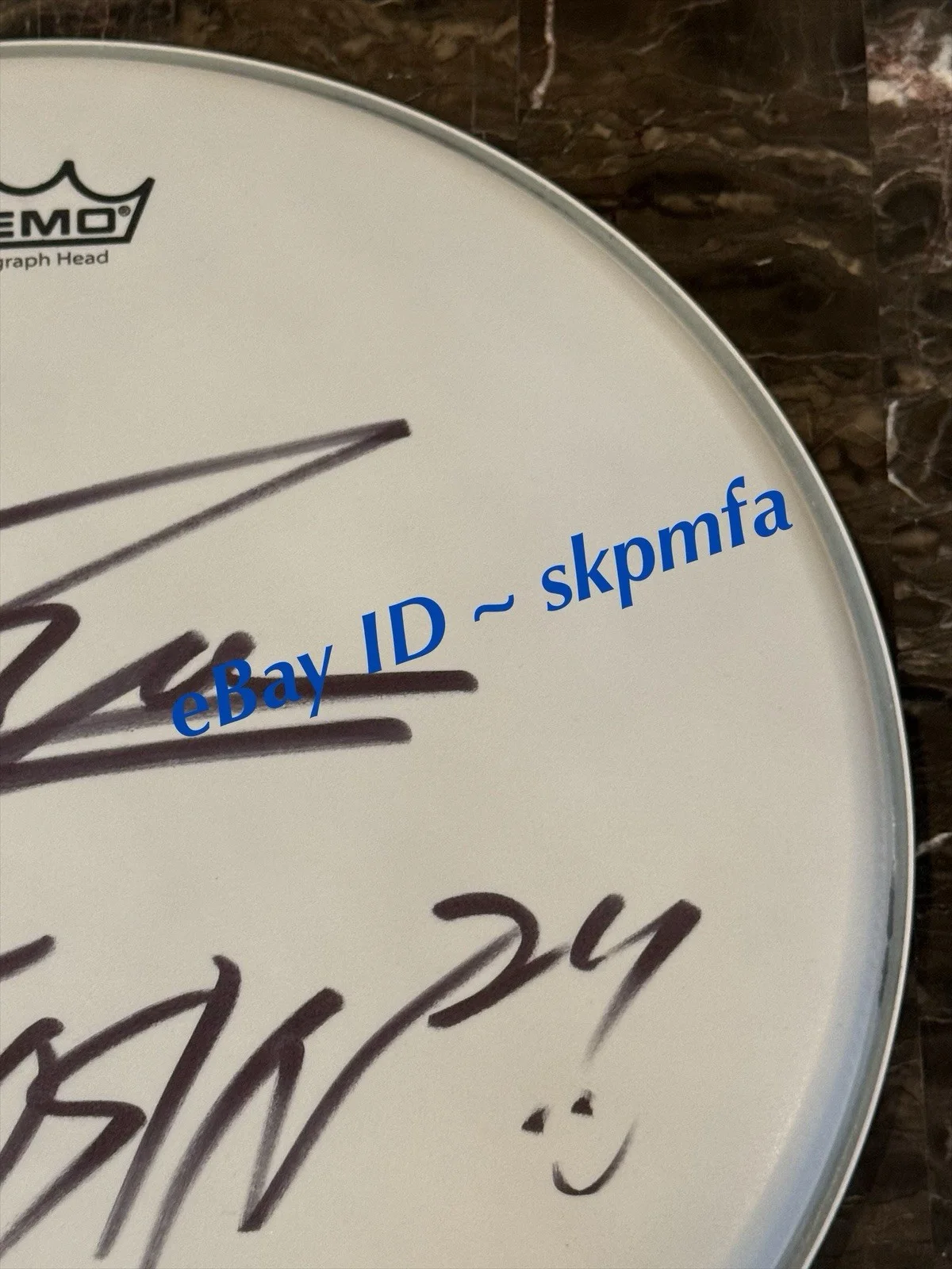 RAY LUZIER ~ KORN - SIGNED Drum Head 🥁 💯 AUTHENTIC Merch AUTO 15", image 4