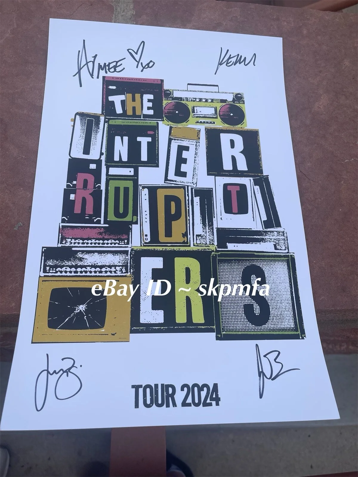 THE INTERRUPTERS Poster Band Signed VIP 11x17 Red Rocks 💯 Official Merch!, изображение 2
