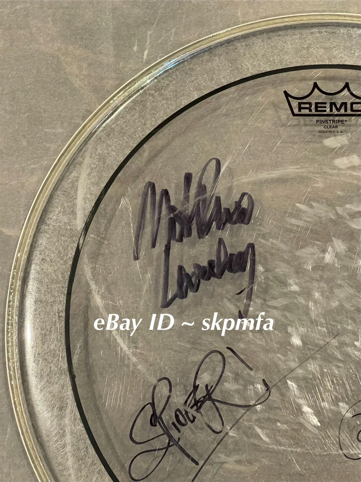 LOVERBOY Band Signed Played Drumhead 2024 Tour Paul Dean, image 2