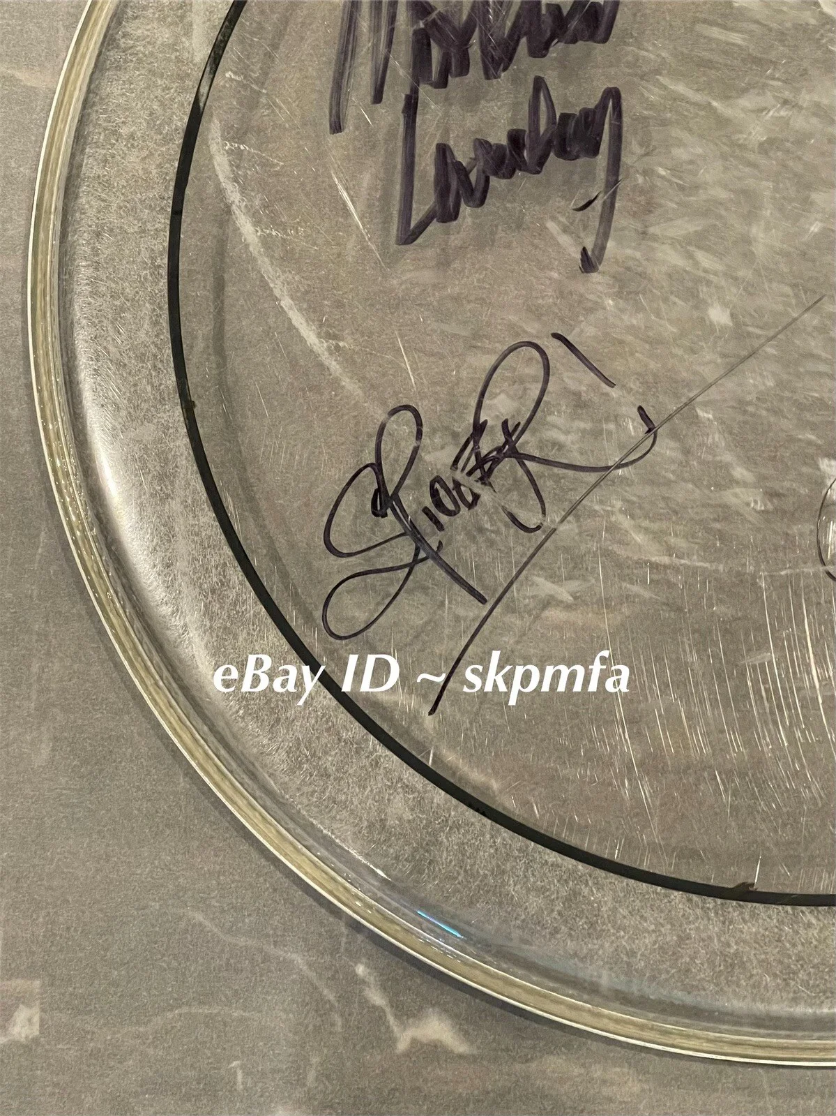 LOVERBOY Band Signed Played Drumhead 2024 Tour Paul Dean, image 4