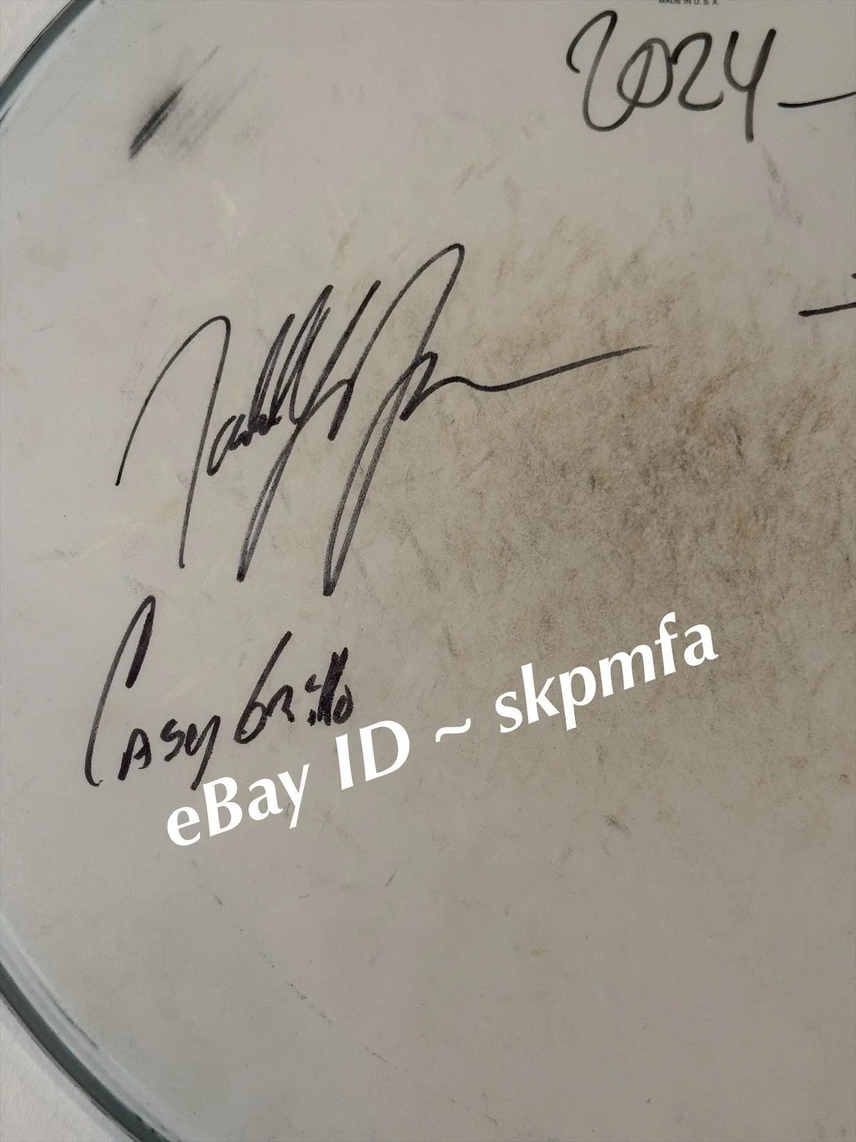 QUEENSRYCHE Signed Drumhead 17" 2024 Tour 💯 OFFICIAL MERCH Band Signed, image 3