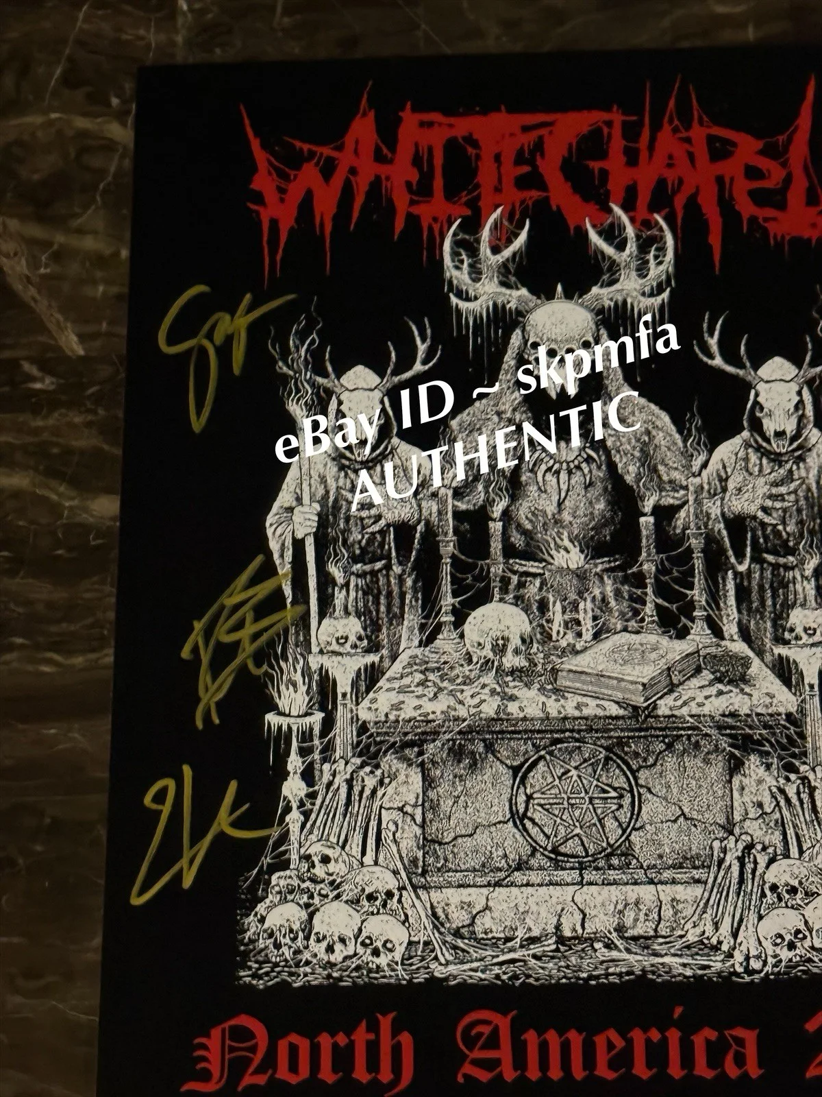 WHITECHAPEL Signed Poster 11x17 💯 Official Merch 2026 Tour🔥, image 2