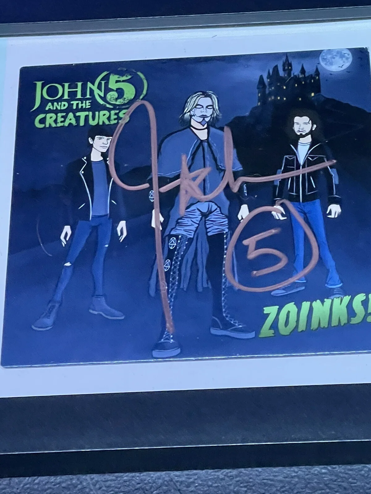 JOHN 5 & The Creatures ~ Signed Framed CD & Cover Insert ~ Zoinks! Crank It!!, image 3