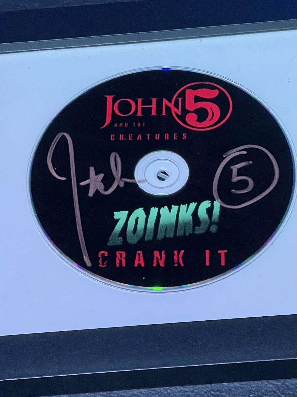 JOHN 5 & The Creatures ~ Signed Framed CD & Cover Insert ~ Zoinks! Crank It!!, image 4